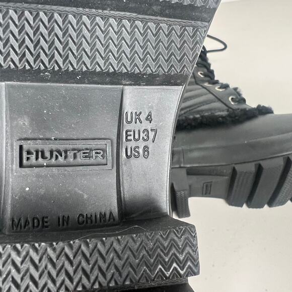 Hunter Original Pac Shearling Winter Rain Rubber Boots Size 6 - Picture 8 of 11